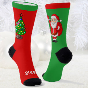 Chaussette Super Fun Ajouter Nom Noël Personnaliser Chaussett