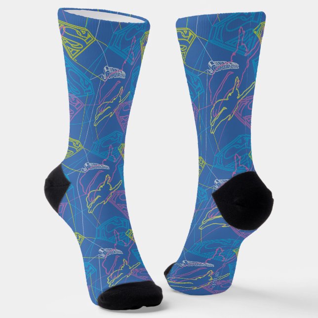 Chaussette Supergirl et logo en couleurs (Angulaire)