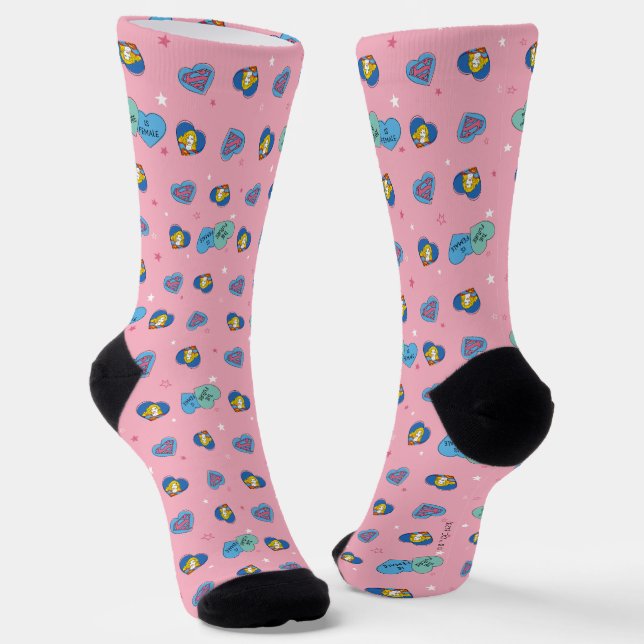 Chaussette Supergirl "L'avenir est féminin" (Angulaire)