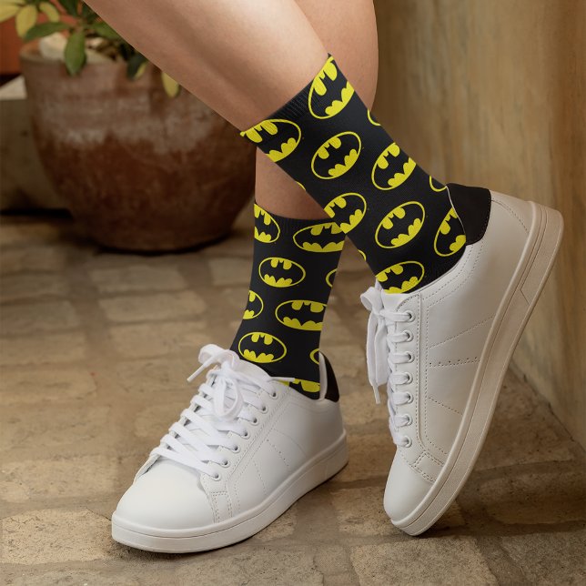 Chaussette Symbole Batman | Chaussettes de logo Oval de chauv (Person wearing socks)