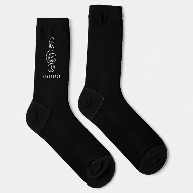 Chaussette Symbole cool de musique noire et blanche Falalalal (Droite)