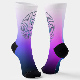 Chaussette Symbole de géométrie sacrée - Labyrinthe de Chartr