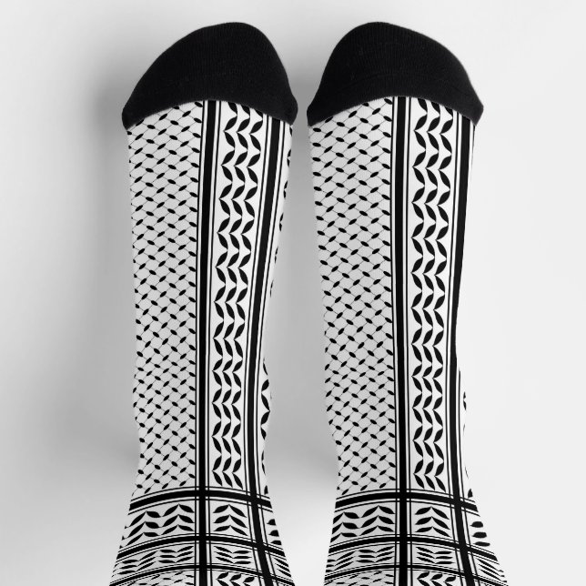 Chaussette Symbole Keffiyeh de la Palestine Motif de résistan (Haut)