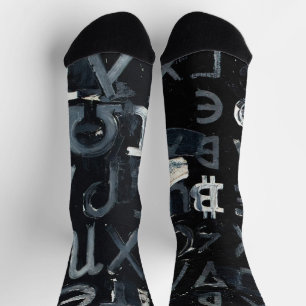 Chaussette Symboles de Bitcoin (Style : B)