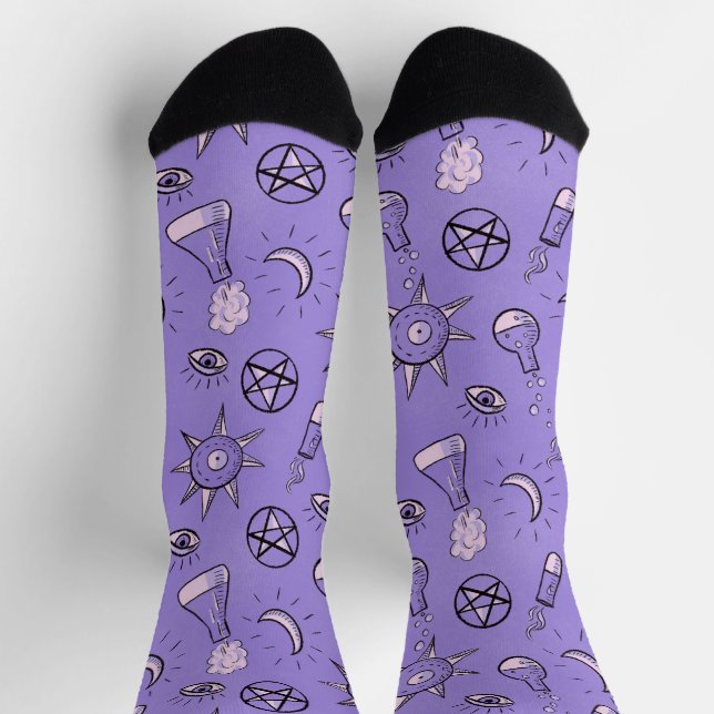 Chaussette Symboles occultes de cuisine Motif - Magie mystiqu (Haut)