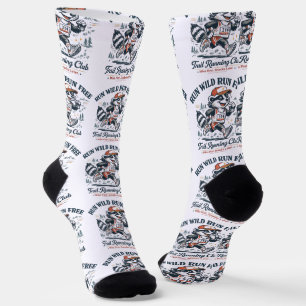 Chaussette T-Shirt du Club de Trail Running Run Wild Run Free