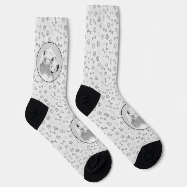 Chaussette Tableau Dogo Argentino - Art Chien original (Droite)