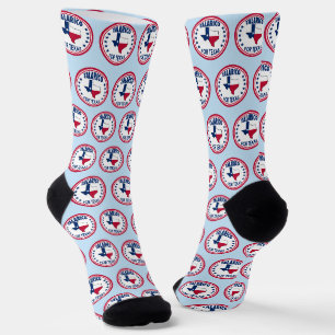 Chaussette Talarico pour l'élection du Texas Rouge Blanc Bleu