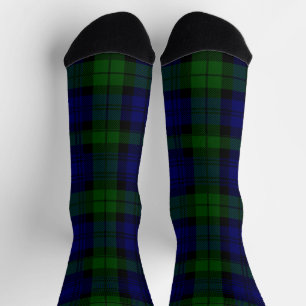 Chaussette Tartan Black Watch bleu vert carreaux