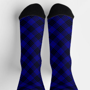 Chaussette tartan MacKay bleu carreaux noir