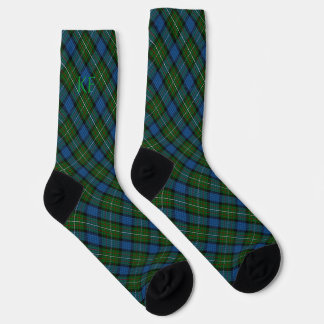 Chaussette Tartan officiel Fergusson avec monogramme / initia