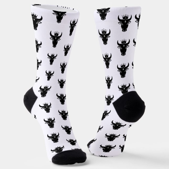 Chaussette Taureau Crypto Blanc (Angulaire)
