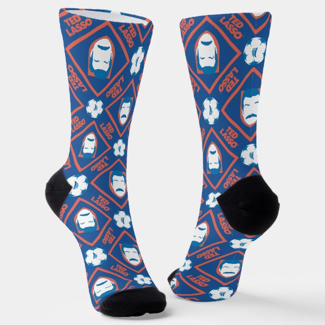 Chaussette Ted Lasso | Chaussettes Motifs en diamant face et  (Angulaire)