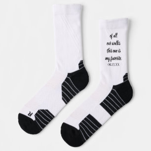 Chaussette Texte personnalisé et nom simple mariage marié