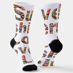 Chaussette Texte Sushi Lover