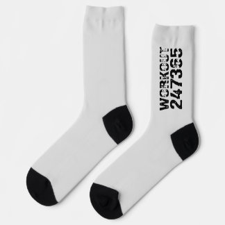 Chaussette Texte usé et rayé Workout 247365 noir