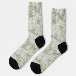 Chaussette Texture crémeuse veloutée de marguerite florale