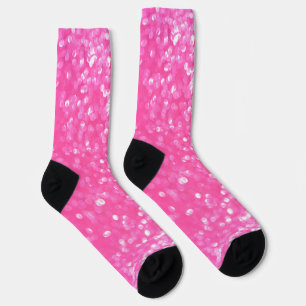 Chaussette Texture de photo scintillante rose chaud vibrant