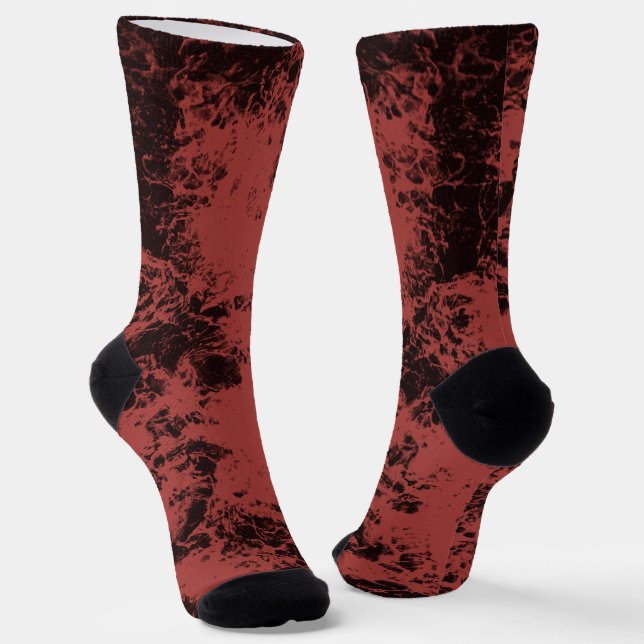 Chaussette Texture en marbre rouge en terre cuite (Angulaire)