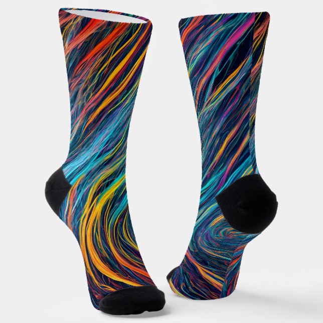 Chaussette texture fractale Abstraite (Angulaire)