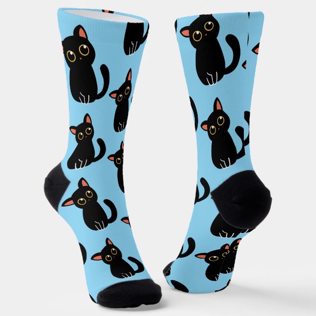 Chaussette The Cutest Black Cat Socks Gift For Cat Lovers (Angulaire)