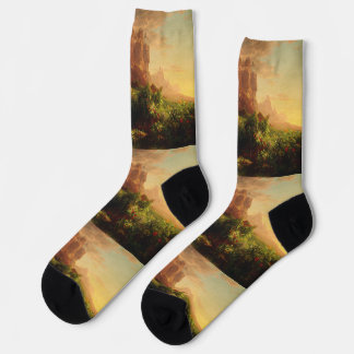 Chaussette The Voyage of Life Childhood by Thomas Cole