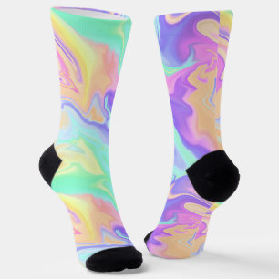 Chaussette Tie Dye Swirl Marbre Retro Super