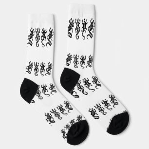 Chaussette Trois lézards noirs Thunder_Cove style sud-ouest