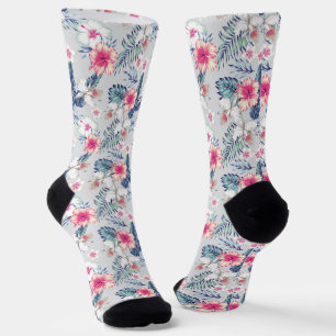 Chaussette Tropical Orchid Floral