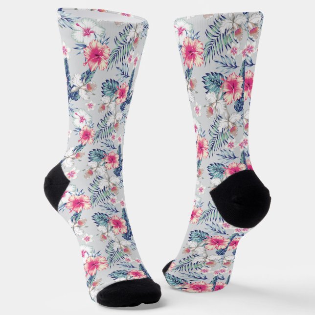 Chaussette Tropical Orchid Floral (Angulaire)