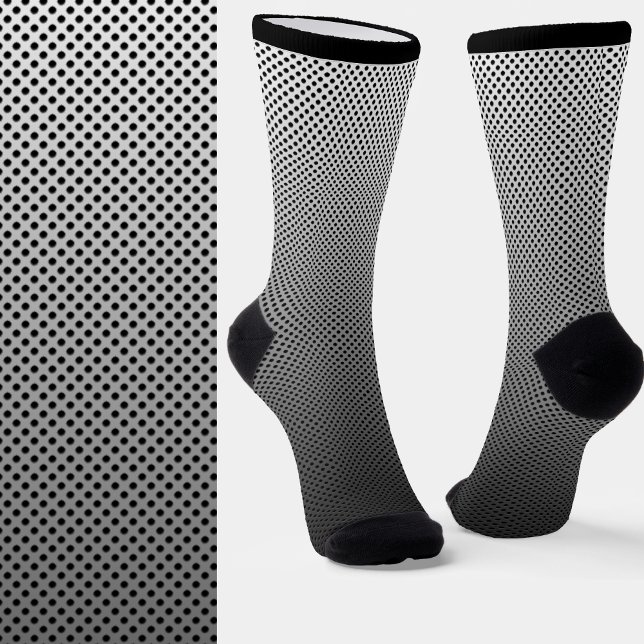 Chaussette Trous métalliques ronds Motif gris noir (Créateur téléchargé)