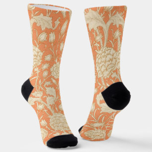 Chaussette Tulipe sauvage de William Morris, Art floral orang