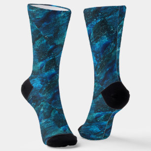 Chaussette Turquoise Glittery Fairy Brush Strokes