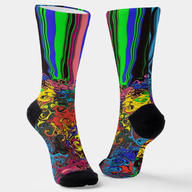 Chaussette Twirlers colorés Abstraits / Poussés / (Angulaire)