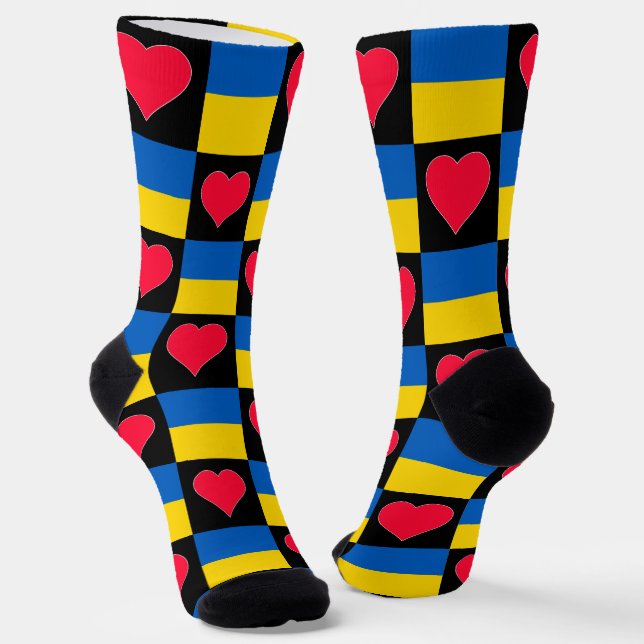 Chaussette Ukraine drapeau national Pride ukrainienne patriot (Angulaire)