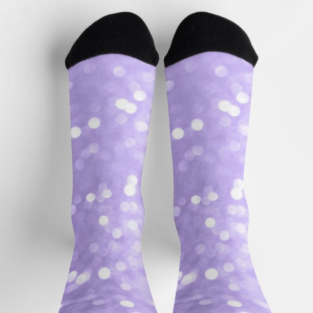 Chaussette Ultra violet violet brillant bokeh Abstrait (Haut)