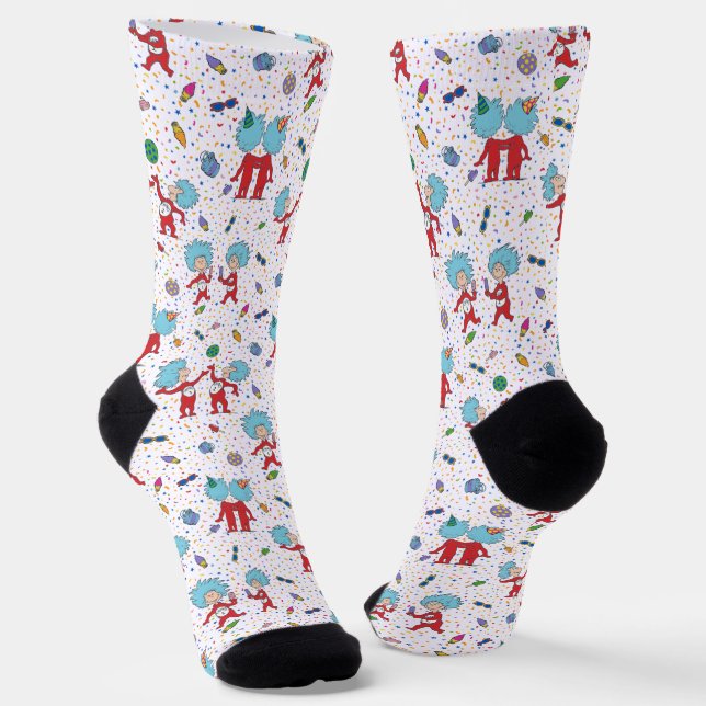 Chaussette Une chose deux Motif de fête (Angulaire)