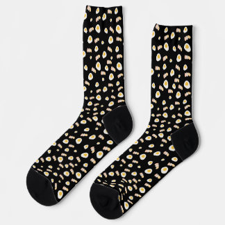 Chaussette Une combinaison d'oeufs frits mignons et de motifs