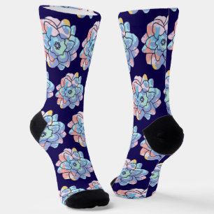 Chaussette Une fleur faite de taches de peinture