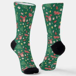 Chaussette Une histoire de Noël   Motif d'icône de Noël
