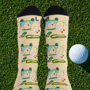 Chaussette Une Journée De Motif De Golf