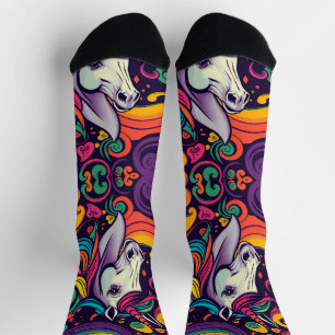 Chaussette Unicorne coloré super funky unisex jeune