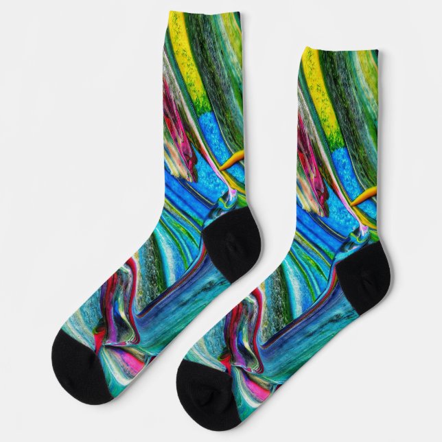 Chaussette Unisex Abstract Crew Sock (Gauche)
