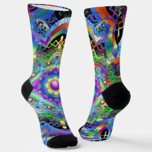 Chaussette Univers Mandala Couleurs Psychédéliques