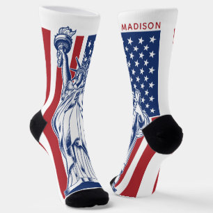 Chaussette USA Liberty nom personnalisé