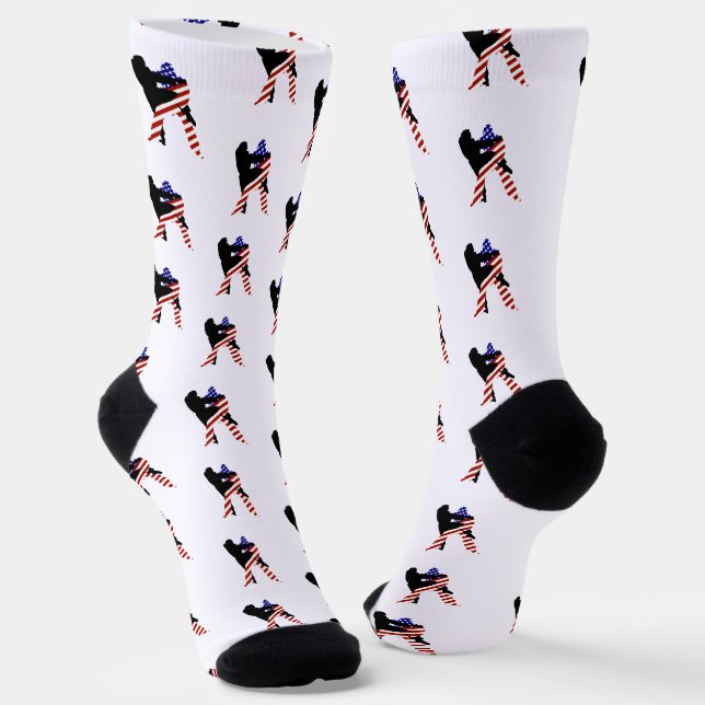 Chaussette USA Patriotique Martial Arts JUDO (Angulaire)