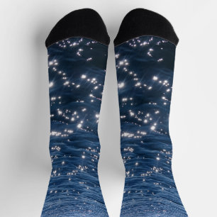 Chaussette Vagues de la mer bleue profonde