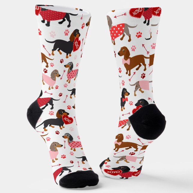 Chaussette Valentine Dachshund (Angulaire)