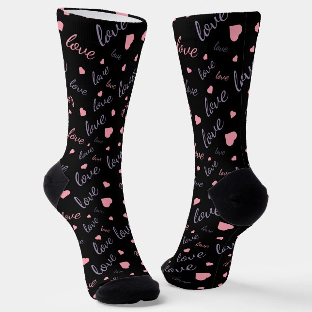 Chaussette Valentines In Typo Graphed Love (Angulaire)