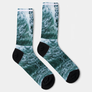 Chaussette Vert de mer   Nom personnalisé